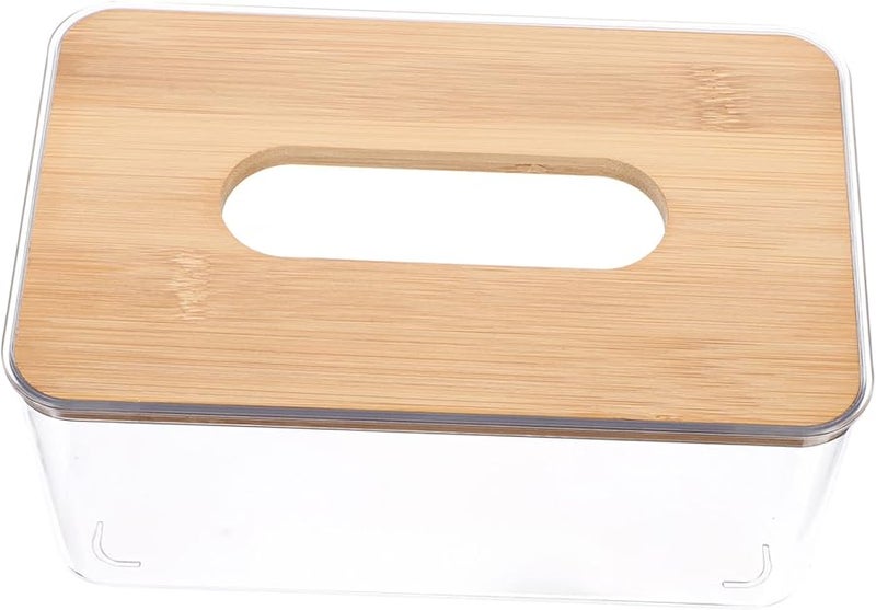 Black Tissue Box Cover for Car Home Office Decorative Multipurpose Napkin Holder - Image 1